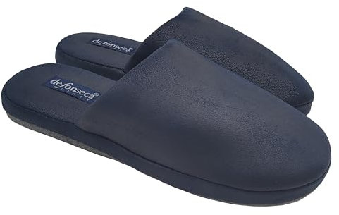 de fonseca Ottime Ciabatte in Pelle Uomo, Pantofole Chiuse Invernali per Casa, Prodotto Comfort (Blu Prussiano, Sistema Taglie Calzature EU, Adulto, Uomo, Numero (range), Media, 42, 43)