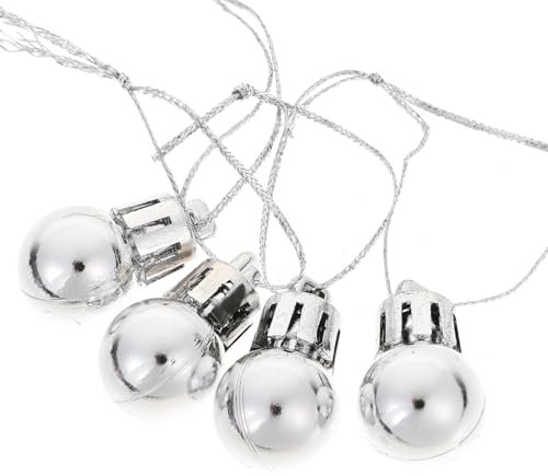TOPBATHY Stück Weihnachtskugel-Ornamente 2 5 cm Weihnachtsbaumschmuck Hängende Weihnachtskugeln Kugeln Für Zuhause Innenbereich Urlaub Party Dekoration Silber