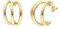 XENOX® Trio Small Creolen - Damen Ohrringe aus hochwertigem Edelstahl, 100% Wasserfest | X2672G