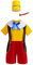 Lito Angels Vestito Costume Carnevale da Pinocchio con Cappello e Naso per Bambino Taglia 9-10 anni, XXL