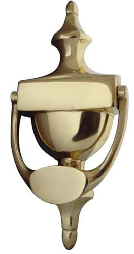 Elegant 170mm Polished Brass Urn Door Knockers for Classic Home Decor - External Outdoor Knocker