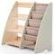Goodevas Kinderbuchregal – Stylische Holz-Bücherregale für Kinder Einzigartig Design, sicherer und funktionaler Spielzeugorganisator für Schlafzimmer, Spielzimmer und Kinderzimmer (Ivory, Middle)