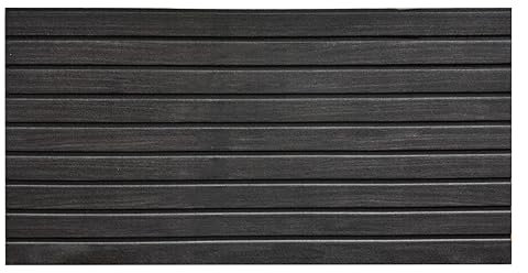 K&B Panels 3D Wall Panels, Realistic Wood Effect Styrofoam Wall Panelling Kit, Lightweight, Easy to Install, Dual Insulation to Reduce Acoustic Noise, Indoor & Outdoor (Dark Grey) (10 Panels)