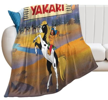 DIDUOMAN Yakari Poster, Deutschland, Anime-Überwurf, Decke für Bett, Couch, Sofa, 300 g/m², superweiche und warme Flanelldecken, Heimdekoration, 76,2 x 101,6 cm