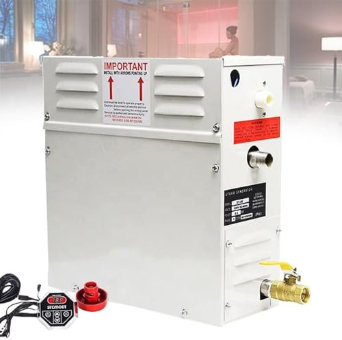 Kit generador de sauna de vapor de 18 kW para uso doméstico y comercial, 220/380 V, ideal para ducha, baño y spa, con pantalla digital LED, salida de potencia ajustable de 3-21 kW