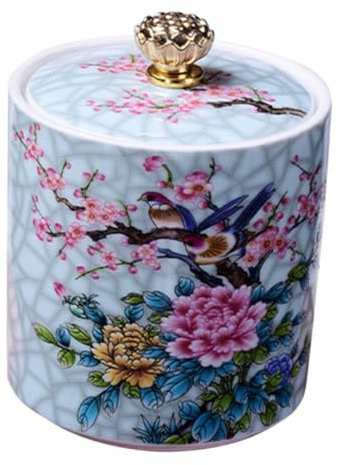 Veemoon Keramikdose Für Teeaufbewahrung Multifunktions-vorratsbehälter Exquisites Haushaltsgefäß Runde Öffnung Robust Und Feuchtigkeitsbeständig