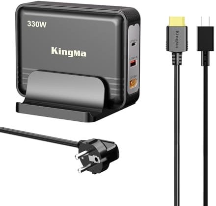 King Ma GaN ASUS - Caricatore portatile per PC portatile ASUS ROG Zephyrus G16, 3 porte, ricarica rapida USB per laptop da gioco e tecnici