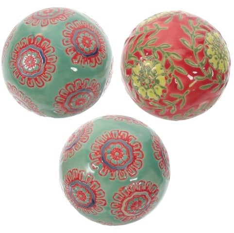3 StüCk Keramische Schwimmende Kugeln Dekorative Ornamente FüR Teich Aquarium Und Garten - ZufäLlige Farben 6 cm Durchmesser