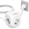 4 Fach Steckdosenwürfel, Würfel Mehrfachsteckdose mit USB, 3680W Steckdosenleiste mit USB C, Mehrfachstecker Power Cube Ladegerät für Büro Hause,heim