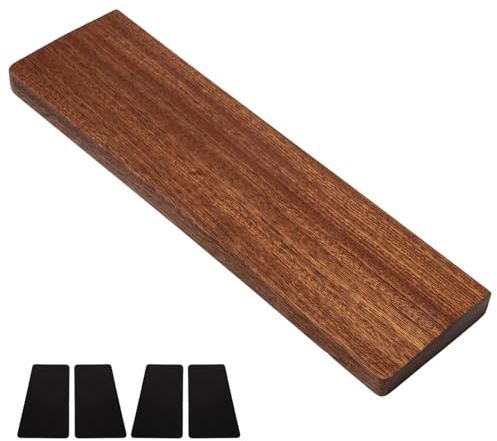 Rebanky Handballenauflage Holz 30 cm Handauflage Tastatur Holz Handgelenkauflage Tastatur Auflage holz mit Rutschfestem für 60 Tasten Büro und Zuhause