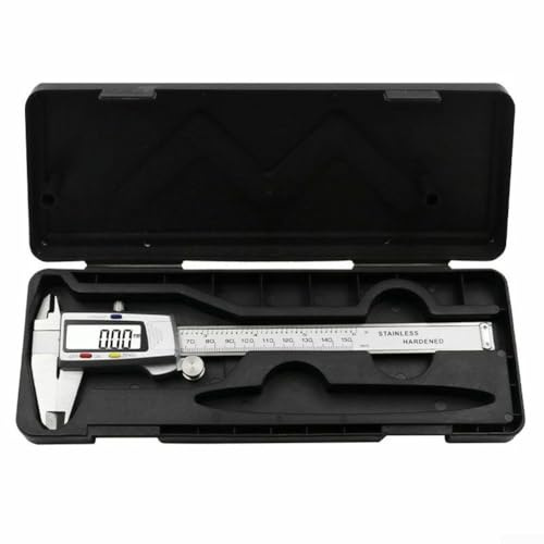 Messschieber Digital 150mm, Schieblehre Digital Edelstahl mit LCD Display, Digitaler Messschieber mit Zoll und Millimeter-Umwandlung, 0-150mm Messbereich, Haushalt & Industrie Messwerkzeug