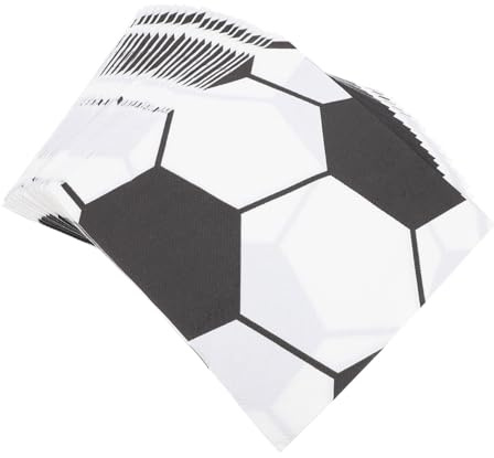 Yardwe 120stücke Fußballservietten mit Fußballmotiven für Partys Einweg-papierservietten mit Aufdruck für Fußballfeiern und Sportevents