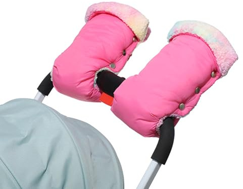 Kinderwagen-Handschuhe, schützend, mit Plüsch gefüttert, Handschutz, Fäustlinge für Eltern, Winter-Zubehör, Baby-Handschuhe