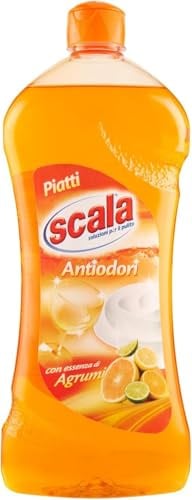 Scala Antiodori Detergente per Piatti con Essenza di Agrumi, 750ml (Confezione da 5)