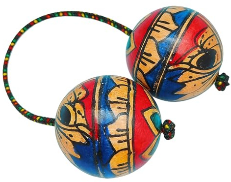 Kashaka Instrumento Con Cuerda Ajustable Y Tambor De Madera | Maracas Indonesias Instrumento de Percusión Para Adultos Niños Aficionados Casa Aula Escenario Viaje Conciertos Y Más