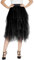 Damen Elastic Bund Tutu Prinzessin Tüll Unterrock Pettiskirt (S, schwarz)