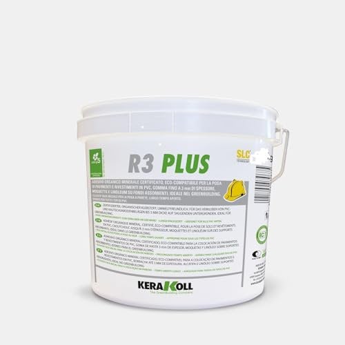 Kerakoll R3 Plus 5 Kg - Adesivo organico per resilienti e tessili