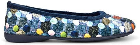 Sleepers - Pantuflas Samira Slip-on Diseño Bailarina para Mujer (38 EU) (Azul)