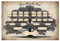Enkomy Albero genealogico, Fai da Te 5 Generazioni Albero genealogico Grafico Vintage Wall Art Canvas Poster Home Wall Art Decor 20x12cm
