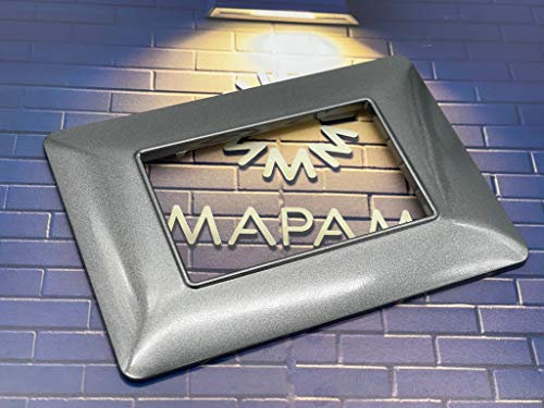 TOT ELECTRIC Placche compatibili con BTicino MATIX 3 4 6 posti vari colori MODULI PLACCA per supporti 503SA (3 Posti, T11 - Grigio Scuro)