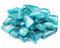 Glas Mosaiksteine 200g, Quadrat und Dreieck Mosaikfliesen Glasfliesen Glitzerkristall Glasmosaik, Glassteine Mosaik Steine für Basteln, Haus Deko(Hellblau)