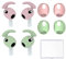Ohrbügel-Abdeckungen für AirPods 3 [zusätzliche Aufbewahrungsbox] Griffspitzen Anti-Verlust-Laufzubehör kompatibel mit Apple AirPods 3. Generation (2P+2G)