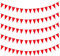40M Wimpelkette Banner, rote Wimpelkette Flaggen Stoff Wimpel Banner Dreiecksflaggen Festival Wimpelkette Flaggen Einfarbig Wimpelkette Wiederverwendbare Feier Wimpelkette für Geburtstag Hochzeit