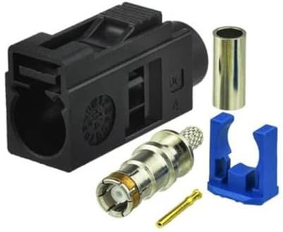 Elecbee Fakra RF Stecker Autoradio Stereo Fakra A Buchse Schwarz Crimp SteckeR-Für RG316 RG174 Kabel