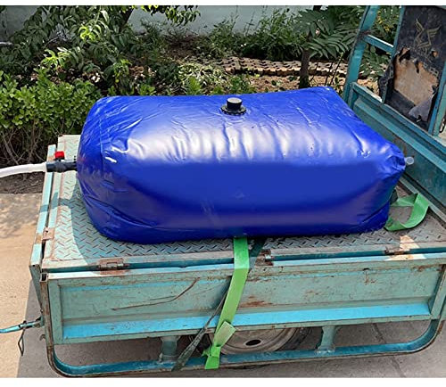 1000 500 400 200 100 50 Gallon Water Bladder, Garden Farm Water Tanks Emergency Rain Storage Container with Open Knob, Collapsible Cistern/ Reservoir Blue Flexible ( Size : 1.4x0.9x0.32m/400L/106gal )
