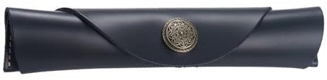 MiOYOOW Leder Stifttasche, Lederetui Stiftetui Vintage Stifthalter Füllfederhalter Tasche Handgemachte Brunnen Stiftetui für Schule Büro Alltag