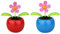 Solar tanzende Blume,Ekakashop 2 Stück Solarbetriebene Tanzblume Wackelblume Auto Wackelfigur Schwingende Ornamente Armaturenbrett Dekoration für Auto Büro Heim Desktop Deko