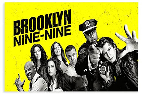 Brooklyn 99 Vintage-Film-TV-Poster (2), Leinwand-Poster, Wandkunst, Dekordruck, Gemälde für Wohnzimmer, Schlafzimmer, Dekoration, ungerahmt, 20 x 30 cm