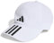 adidas Unisex 3-Stripes AEROREADY Running Training Baseball Cap, White/Black/Black, S