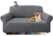 Granbest Stilvolle Rhombus Dicke Sofabezug 2 Sitzer Elastische Modestoffe Couchbezug Loveseat Sofaschutz für Kinder Haustiere Wohnzimmer (2 Sitzer, Hellgrau)