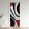 Loussiesd Red Grey Black Stripes Privacy Heat Blocking Blackout Door Curtain Geometric Door Curtain for Doorway Privacy Modern Room Darkening Curtain Drape for Doors Windows86x203cm 1 Panel