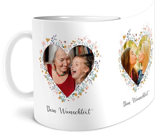 OWLBOOK® Personalisierte Geschenke für Frauen Fototasse Text und Foto Tasse personalisiert mit eigenen Fotos Geschenke zu Weihnachten Geburtstag Mann Freunde Familie Keramik 300 ml