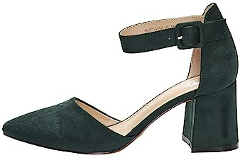 Rio Fiore A0142 - Scarpe con tacco da donna, con cinturini, nero/blu/beige/bianco/verde/rosso/fucsia/viola/menta, in tessuto/pelle sintetica, tacco a blocco da 7 cm, scarpe con cinturino alla caviglia