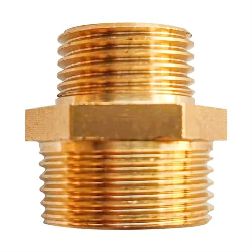 D&DHardware Reduzierstück 3/4 Zoll Außengewinde auf 1/2 Zoll Außengewinde,Adapter 3/4 Zoll Auf 1/2 Zoll,Doppelnippel Messing Außengewinde,Reduzierstücke 1/2 Zoll auf 3/4 Zoll für Wasserrohr