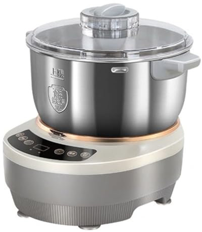 DarkSwan Dough Kneading Machine with Ferment Function, 304 Stainless Steel Professional Dough Mixer with Microcomputer Timing, 5L Capacity Split Design Dough Maker Machine for Easy Cleaning