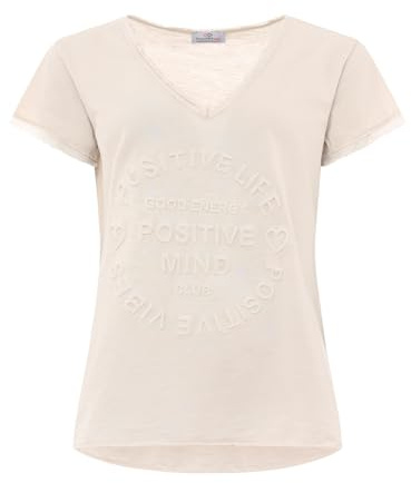 Zwillingsherz Shirt Positiv für Damen Frauen Mädchen - Hochwertiges 100% Baumwolle Oberteil kuschelig weich Sommer Kurzarm Hemd Tail Top V Ausschnitt Fransen Ärmel