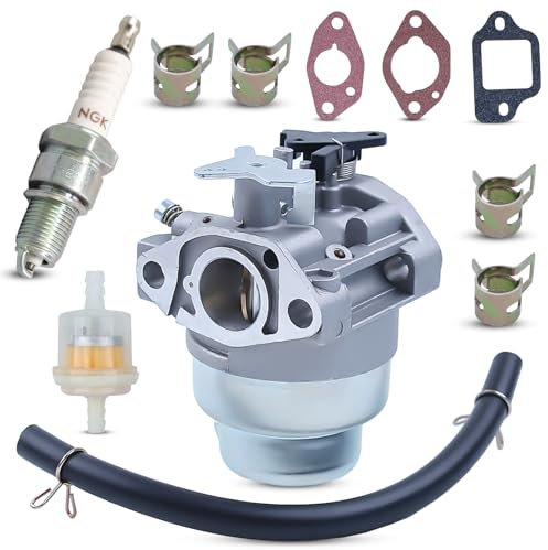 Mtanlo GCV160 Carburatore per Honda GCV160 GCV160A GCV160LA HRB216 HRS216 HRR216 HRT216 HRZ216 Tosaerba, GCV160 Carburatore Kit con Candela di accensione Carburatore Guarnizione Filtro Carburante