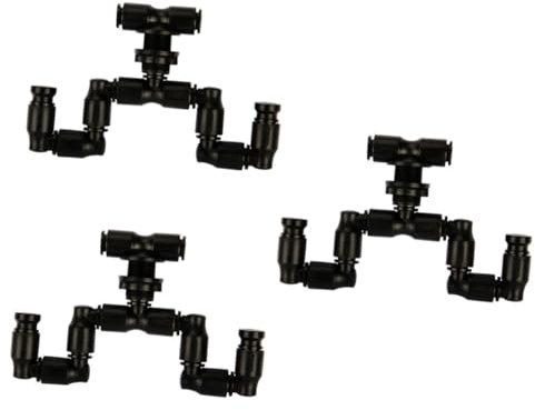 Sosoport 3piezas Rociador De Ajustable para Reptiles Atomizador para Terrarios Nozzle De Enfriamiento para y Diseño y Lavable Negro