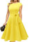 DRESSTELLS Cocktail Dresses for Women UK, Summer Formal Wedding Guest Dress, Modest Graduation Prom Dress, Vintage Tea Party Casual, Summer 2025 Yellow L