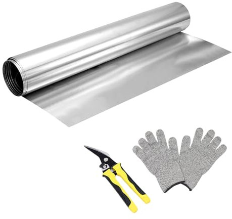 Aluminum Flashing Roll Roof Flashing,24 Inch*50Ft Metal Roofing Flashing,0.3mm Thickness Aluminum Roof Panels for Sealing Windows Doors Siding Roofing Preventing Roofing Stains and Moss