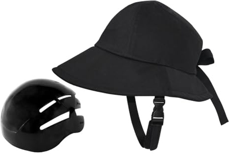 Boddceto Fahrradhelm Hutförmiger Helm Angelhut Sonnenhut Helmhut Typ Helmkappe für Damenfahrrad Alltagskleidung Arbeit Einfach zu Verwenden B
