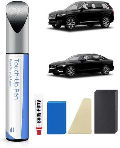 717 Onyx Black Metallic Nachbesserungslack Kompatibel mit Volvo Exakte Übereinstimmung für Chips und Kratzer