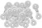 Lot de 50 clips de filet d'ombrage robustes pour bâche de bateau, filet d'ombrage blanc, 7,2 x 2,8 cm