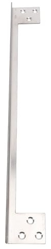 Plaque de protections de pêne de porte, plaque de renforcement de porte en forme de L, plaque de protections de porte en acier inoxydable, plaque de protections de pêne avec vis