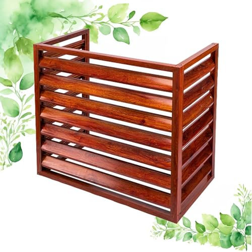Dnowegas cubre aire acondicionado aluminio L100*W50*H70(1.5P) cubierta de aire acondicionado de aluminio para exteriores pantalla decorativa aire acondicionado proteger bombas de calor
