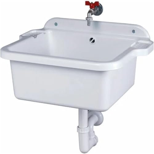 LoviStore Pilozzo, Lavatoio, Lavapanni, Lavello, Lavatoio, Vasca, da Parete e Muro, Robusto, Resistente per Esterno, Interno Ideale per Bucato a Mano, in Polipropilene, Plastica, Facile da Pulire
